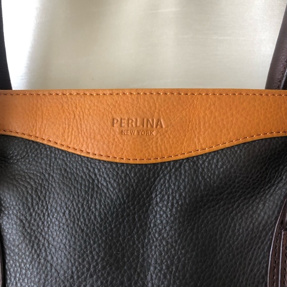 Rare Genuine Leather Tri-Colored Perlina Handbag - Picture 2 of 8